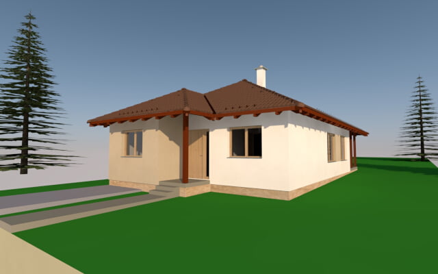 Új családi ház gyorsan és gazdaságosan 7 OKÉ Készház Aliz- 106 m2